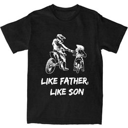 T-shirts voor heren Dirty Bicycle Summer T-shirt Vader houdt van Son Vintage T-shirt Katoen Trendy T-shirt Mens Korte mouwen Patroon T-shirtl2405