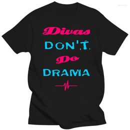 Heren t shirts diva's doen geen drama t -shirts