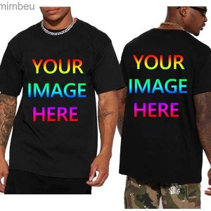 Heren T-shirts DIY 180g 100% Katoenen T-shirt Op maat uw ontwerp Tops Tee Mannen Print uw eigen ontwerp Merk Teamaanpassing DropShippingL240110