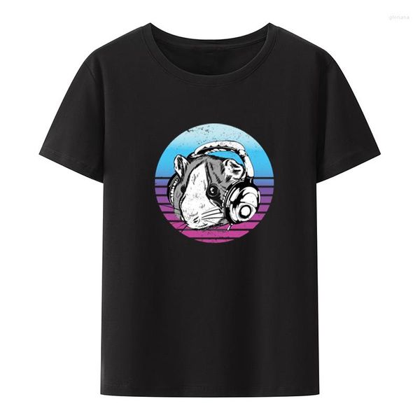 Camisetas para hombre DJ Camiseta de algodón Novedad Verano Hipster Loose Street Fashion Cool Ropa para hombre Techweare Hombres Camisetas gráficas Ocio