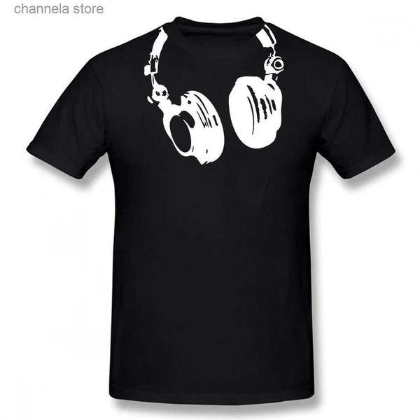 Camisetas para hombres Dj Auriculares Camisetas Gráficas Streetwear Manga corta O-cuello Harajuku Música Techno Camiseta Divertida Ropa para hombre para damas T240227