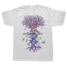 T-shirts voor heren DNA Biologie Genetica Tree of Life T Shirts Summer Graphic Cotton Streetwear Korte mouw Verjaardagsgeschenken T-shirt Mens Kleding H240407