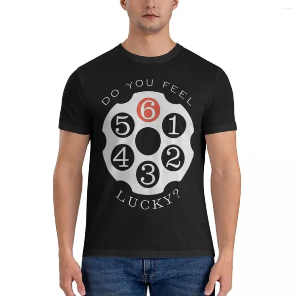 Camisetas para hombre Do You Feel Lucky, camisetas divertidas de algodón para hombre, camiseta con cuello redondo Smith Cool Wesson, ropa de manga corta con estampado