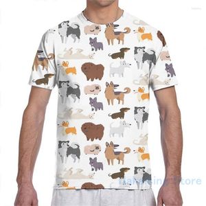 T-shirts pour hommes Races de chiens Motif Hommes T-Shirt Femme Imprimé Mode Fille Chemise T-Shirt Pour Garçon T-shirts À Manches Courtes T-shirts