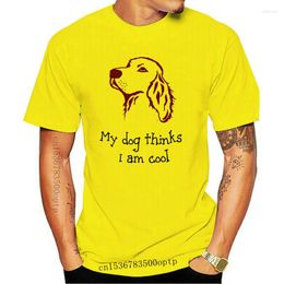 T-shirts pour hommes Chemise peinte pour chien Idée cadeau pour propriétaire Hommes Femmes Happy Pet Cotton Apparel Irish Setter Portrait T-shirt personnalisé avec texte