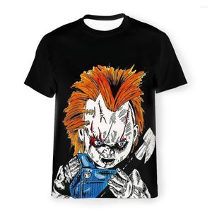 Camisetas para hombre Doll Cult Of Chucky The Ghost Toy Camiseta de poliéster de estilo terrorista Camiseta fina de hip hop de alta calidad de manga corta