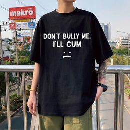 T-shirts voor mannen pesten me niet, ik ken de leuke memes van t-shirts. Harajuku Gedrukte T-shirts Katoen zachte unisex zomer casual t-shirts paar extra grote tops 230407