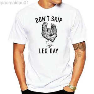 Heren T-shirts Dont skip leg day gym tshirt mens graphic tee womens tee vintage style tee soft t-shirt workout shirt personal trainer cadeau L230713