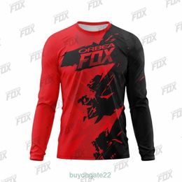 T-shirts pour hommes Chemise de descente Camiseta Motocross Tshirt MX VTT Vêtements Orbea Fox VTT Jersey Offroad DH Moto Sportwear Vélo 1MAS