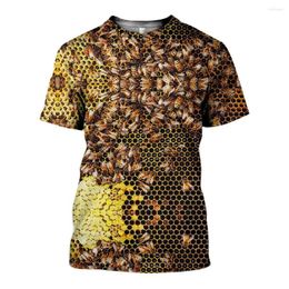 Camisetas para hombre Drop 2023, camiseta de moda de verano con estampado de insectos y abejas para hombres y mujeres, camisetas de cuello redondo, camiseta Casual Harajuku 3D