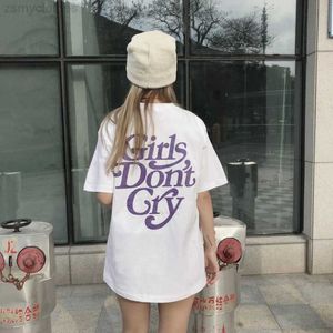 T-shirts voor heren dropshipping Harajuku Japan Girls Don't Cry Print T-shirt Men vrouwen korte mouw losse zomerse zomer katoen t shirts hiphop top