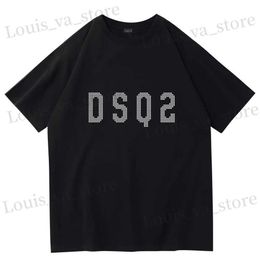 T-shirts voor heren DSQD2 Brand Letter Summer Cotton Soft Slim T-Shirt Tops T For Men Women Cotton Baseball Cap Snapback Snapback Outdoor Dad Hat T240419