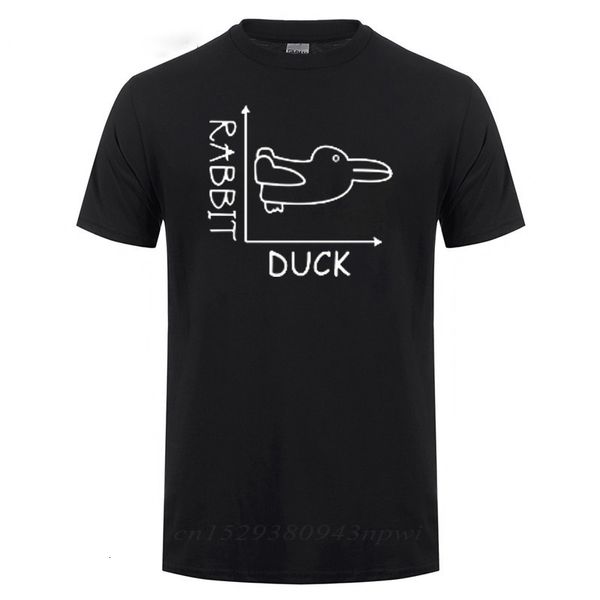 T-shirts pour hommes Canard Lapin Fun Math T-shirt Fête des Pères Cadeau d'anniversaire pour hommes drôle adulte T-shirt 230504