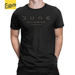 T-shirts masculins dune arrakis film ver Mens t-shirts craint est le gouttes de nouveauté de la nouveauté
