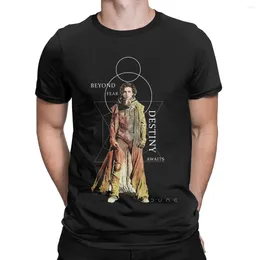T-shirts pour hommes Dune attend affiche Atreides film portrait géométrique arrakis t-shirt vintage coton