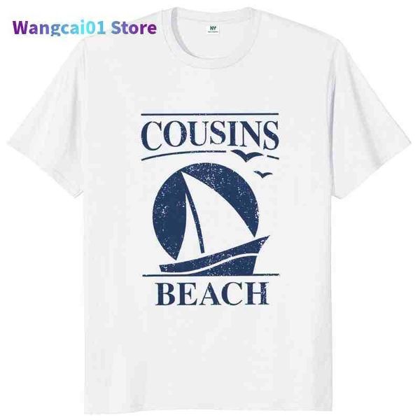T-shirts pour hommes e Summer I Turned Pretty T-shirt Adult Romance Drama TV Series Boat Cousins Beach Fans Tee Tops Summer Cotton Soft T Shirts 0225H23