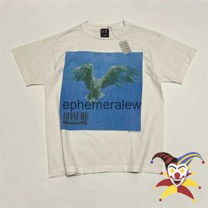 T-shirts pour hommes Eagle Print Saint Michael T-shirt Hommes Femmes 1 Meilleure qualité T-shirts Tops Teeephemeralew