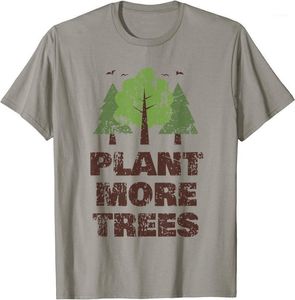 Camisetas masculinas Dia da Terra Plante mais árvores