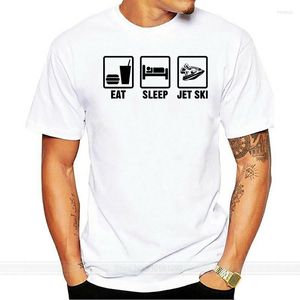 T-shirts pour hommes Eat Sleep Jetski Chemise imprimée pour hommes O-cou Mode Casual Impression de haute qualité