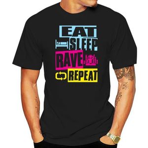 Camisetas para hombre Eat Sleep Rave Repeat Camisetas S-3xl Cool Personality Fun Camiseta para hombre Quirky Hip Hop Top Classics 230613