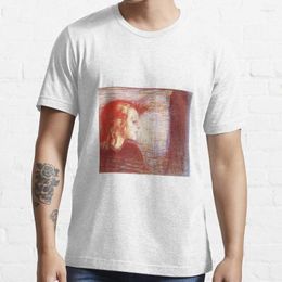 Heren T-shirts Edvard Munch-The Sick Child T-Shirt Mens Casual Stijlvolle snelle drogen