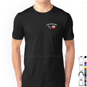 T-shirts pour hommes Aubergine et pêche Mangez une chemise saine Coton Eathealthy Sexy Funny Vegan Fruit Diet