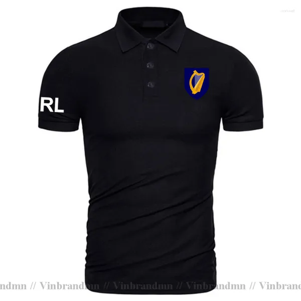 T-shirts pour hommes Eire Irlande IRL Polo Hommes Manches courtes Marques blanches imprimées pour le pays 2023 Cotton Nation Team Flag Fashion The Irish 20