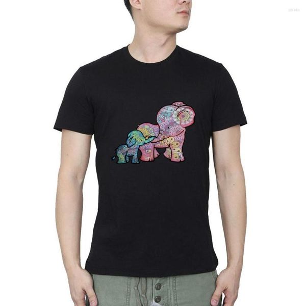 Camisetas para hombre Elefantes Madre e hijo Diseño más lindo Estrellas Rayas Camisa para hombre Camisetas de fitness Camisetas para hombre
