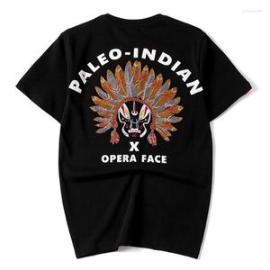Heren T-shirts Borduurwerk Indianen Patroon Oversized Losse Korte Mouw Tees Top Zomer 2023 Kwaliteit Katoen Mode Luxe Shirt Mannen M-4XL