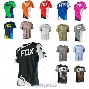 T-shirts pour hommes Enduro VTT Manches de cyclisme Jersey Downhill Chemise Camiseta Motocross T-shirt Mx VTT Vêtements Hpit Fox 2EHK