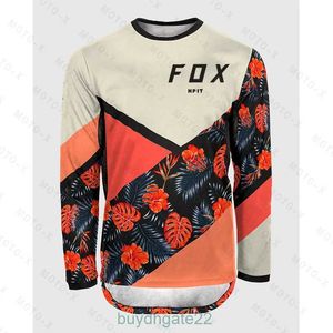 T-shirts masculins Enduro Mtb à manches cyclables en jersey en downhill chemise Camiseta Motocross T-shirt MX Vêtements de vélo de montagne Hpit Fox FJ9Y