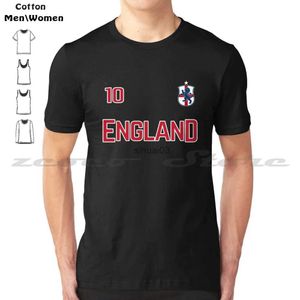 Мужские футболки Английский футбол Футбольный дизайн с футболкой с национальным щитом 100% хлопок Удобный высококачественный футбол Папа Футбол Мама Футбол