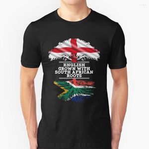 Heren t shirts Engels gekweekt met Zuid-Afrikaans wortels geschenk voor van zomer mooie ontwerp hiphop t-shirt tops