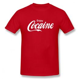 T-shirts voor heren genieten van cocaïne t-shirt mode grappige verjaardag katoen korte mouwen t shirts causale o-neck tops tees hiphop 230321