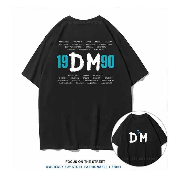 Les t-shirts masculins profitent du silence Depeche Mode cool 100% coton t-shirts music tops nouvel homme depeche mode cool t shirts drôle col rond ts t240425