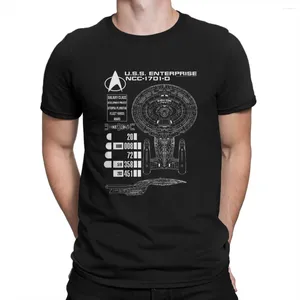 T-shirts voor heren Enterprise Schematics Shirt Stars Treke Science TV Katoenen kleding Humoristisch T-shirt met ronde hals en korte mouwen