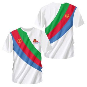 T-shirts voor heren Eritrean Flag T-shirt Gratis aanpassing ERI Nationaal T-shirt Eritrean Flag T-shirt Mens Super grote 3D-geprinte korte mouwen T-shirt S52133