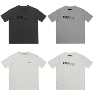 T-shirts pour hommes ESS Designer Pull T-shirts Poitrine Lettre Laminée Imprimer Manches courtes High Street Lâche Oversize Casual T-shirt Coton Tops pour hommes et