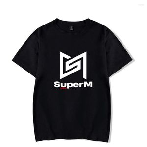 Heren t shirts est Koreaanse kpop superm baekhyun kai mark lucas tien t-shirt mannen vrouwen korte mouw o nek hiphop casual tee top zomer tops