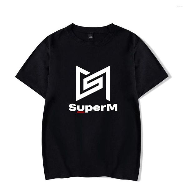 T-shirts pour hommes Est coréen KPOP SuperM BAEKHYUN KAI Mark LUCAS TEN T-shirt Hommes Femmes À Manches Courtes O Cou Hip Hop T-shirt Décontracté Tops D'été