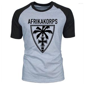 T-shirts pour hommes Est Hommes Maglietta Afrika Korps Palm Wehrmacht Deutschen Heeres Gruppe Dak Raglan T-shirt à manches courtes