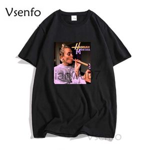 Mannen T-Shirts Ethan Peters Hannah Montana Marihuana Tshirt Mannen Grafische Gedrukt Miley Cyrus Rap Vintage Zanger 90 s T-shirt Man Streetwear J230705