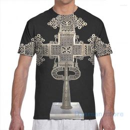 T-shirts pour hommes Ethiopie Croix Chrétienne Hommes T-Shirt Femme Imprimé Mode Fille Chemise T-Shirt Pour Garçon T-shirts À Manches Courtes T-shirts