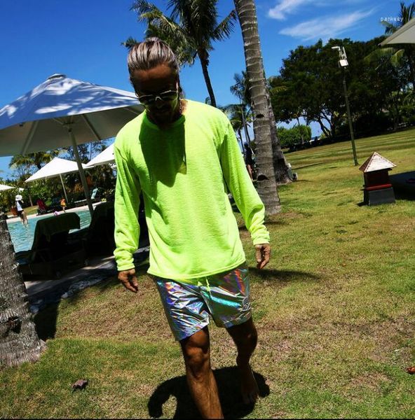 T-shirts pour hommes hip-hop européen et américain haut d'été col rond ample simple légèrement transparent résistant au soleil décontracté manches longues t-shirt