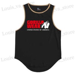 Camisetas para hombres Europa y americana Vest Sports Gym Summer Mesh Sweat-Absorbing Código ancho de hombro ancho ORANGO T240419