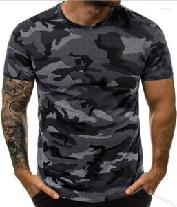 T-shirts pour hommes col rond européen et américain serré Sexy Camouflage sport décontracté T-shirt ample pour hommes