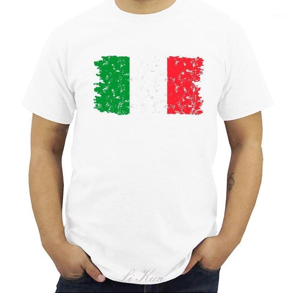 T-shirts pour hommes Mode européenne Italie Drapeau national Design nostalgique Casual manches courtes Vêtements pour hommes