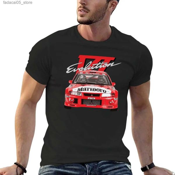 Camisetas para hombres Evo 6 Vi tme WRC Ralliart Mitsubishi Evolution Enkei Tommi M?Camiseta de Kinen Vestido de verano Algodón Pure Q240426