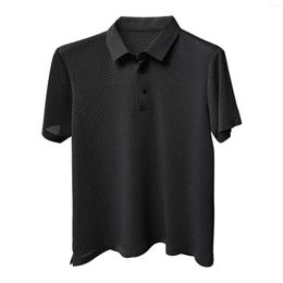 Camisetas para hombres Mangas extra largas Hombres Camisa casual y de moda con botón de cuello Sujetador corto de lujo recortado para