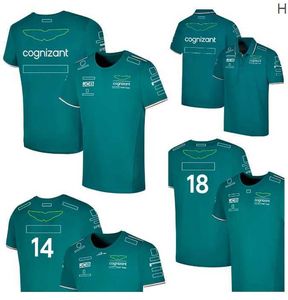 T-shirts pour hommes F1 2023 T-shirt de pilote officiel de l'équipe Formule 1 Polo de course à manches courtes Mêmes fans Mode d'été T-shirt en jersey vert personnalisé Wmnv